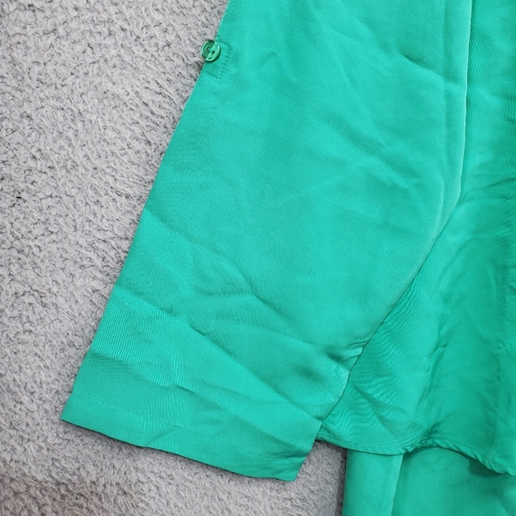 Roamans Dress 2 Piece Set Plus Size 22W Button Up Green - Picture 4 of 13